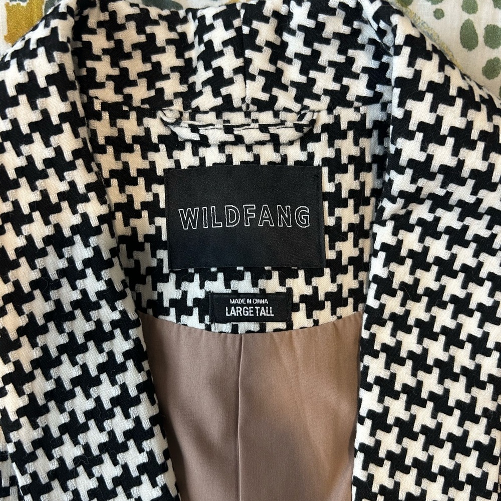Wildfang Black and White Houndstooth Blazer - Picture 2 of 12